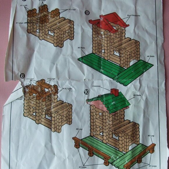 1920s Original Lincoln Logs in Wood Case Complete Set - Picture 3 of 5